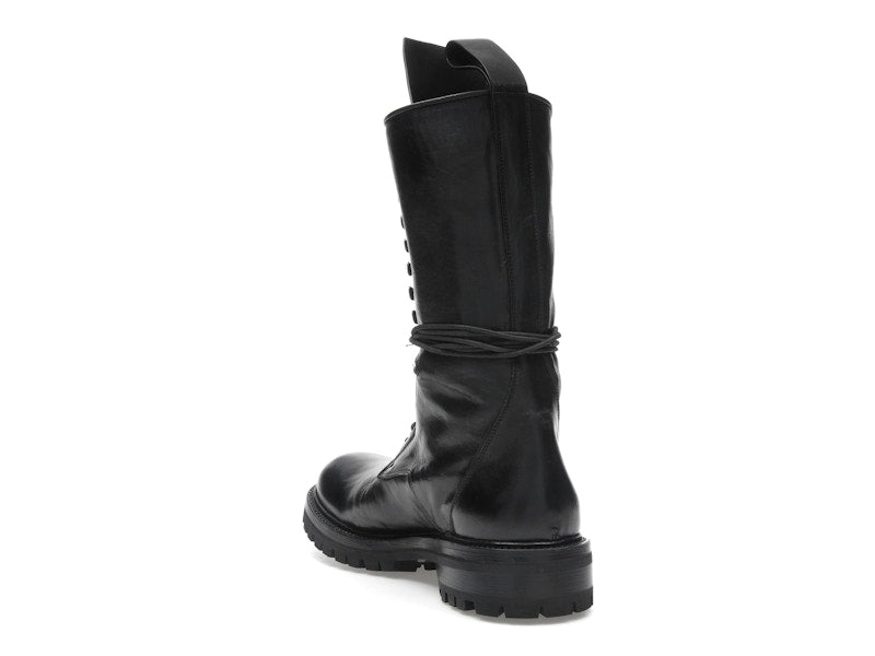 Rick Owens Army Laced Boot Black
