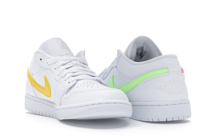 Jordan 1 Low White Multi-Color Swoosh