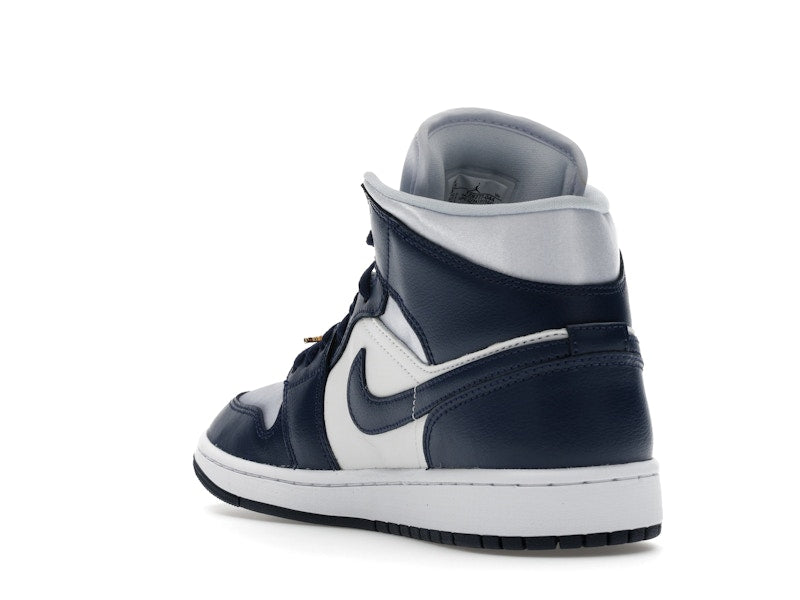 Jordan 1 Mid Football Grey White Midnight Navy (Women's)
