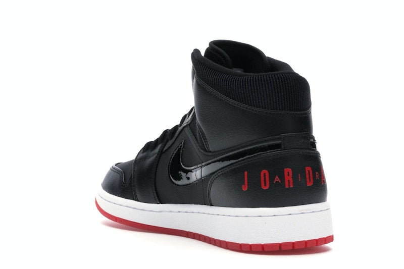 Jordan 1 Mid Black University Red