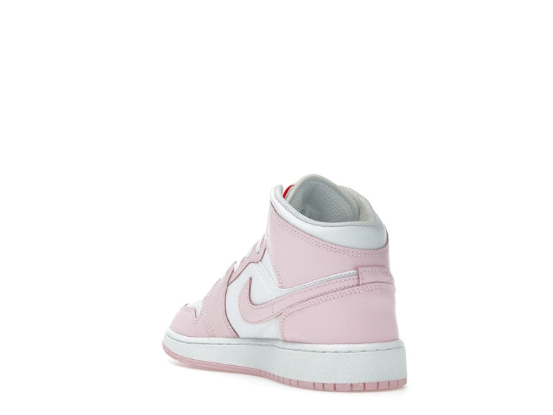 Jordan 1 Mid Pink Foam Fire Red (GS)