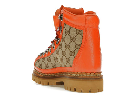 Gucci x The North Face Canvas Leather Boot Beige Orange (Women's)