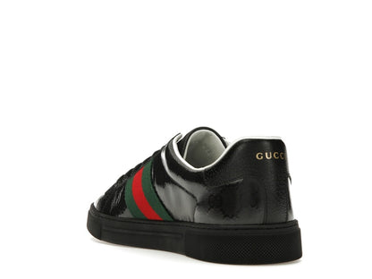 Gucci Ace GG Crystal Canvas Black