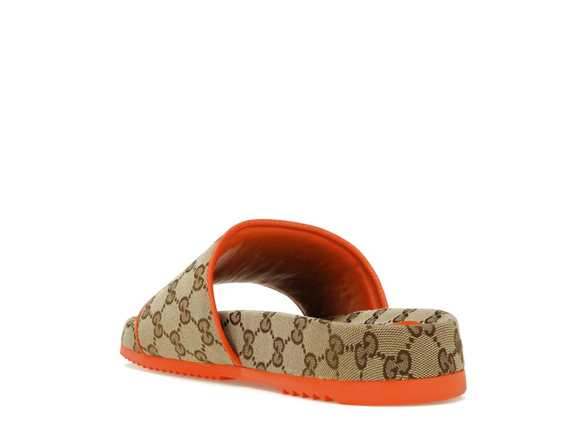 Gucci x The North Face GG Slide Orange Beige Ebony Original GG Canvas