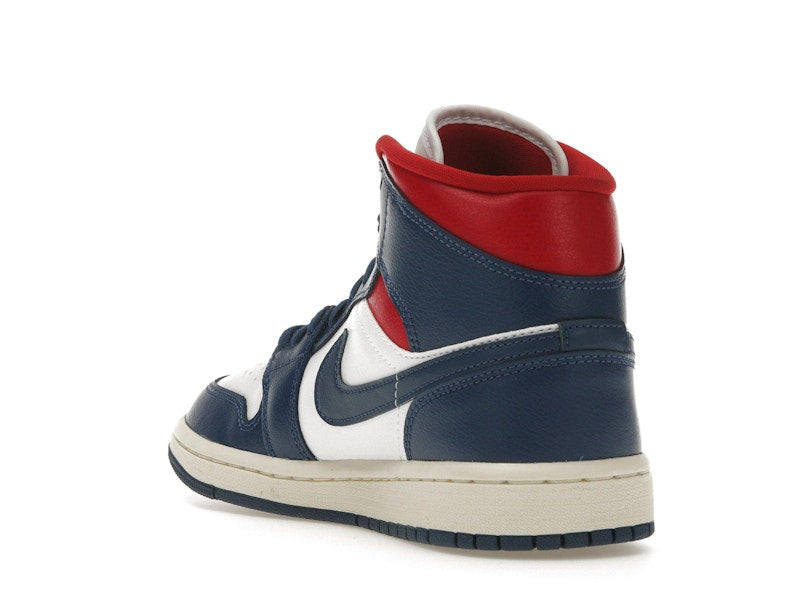 Jordan 1 Mid French Blue Gym Red (Women's)