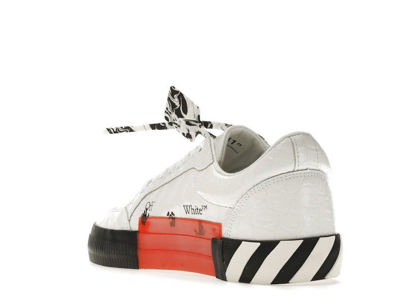 OFF-WHITE Vulc Low Croco Leather White Black