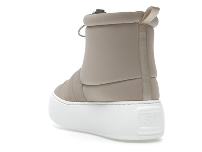 Roger Vivier Viv' Winter Puffy Ankle Boots Beige Crystal Buckle (Women's)
