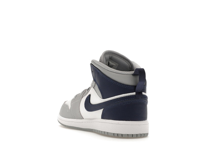 Jordan 1 Mid Wolf Grey Midnight Navy (PS)