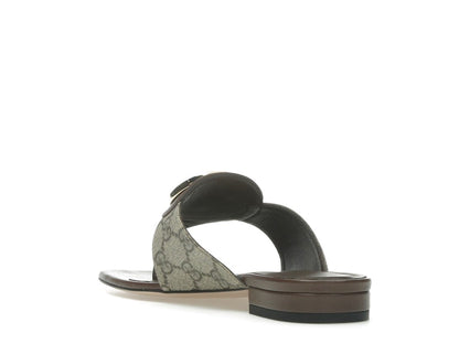Gucci Blondie Thong Canvas Sandals Ebony (Women's)