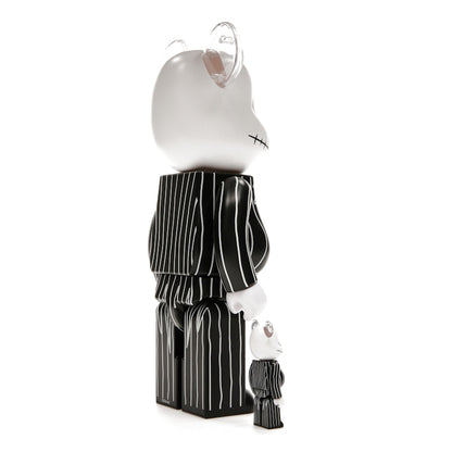 Bearbrick x Disney Tim Burton's The Nightmare Before Christmas Jack Skellington 100% & 400% Set