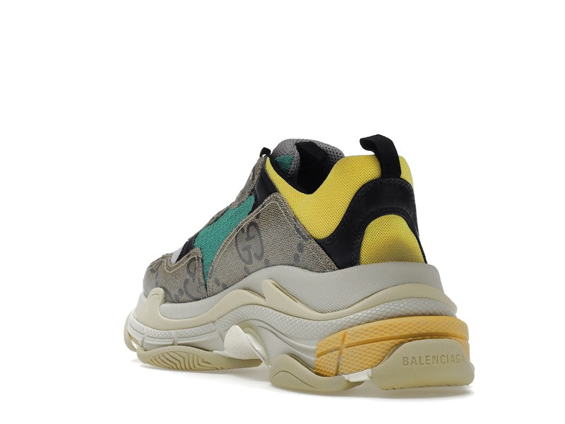 Gucci x Balenciaga The Hacker Project Triple S Beige Green Yellow
