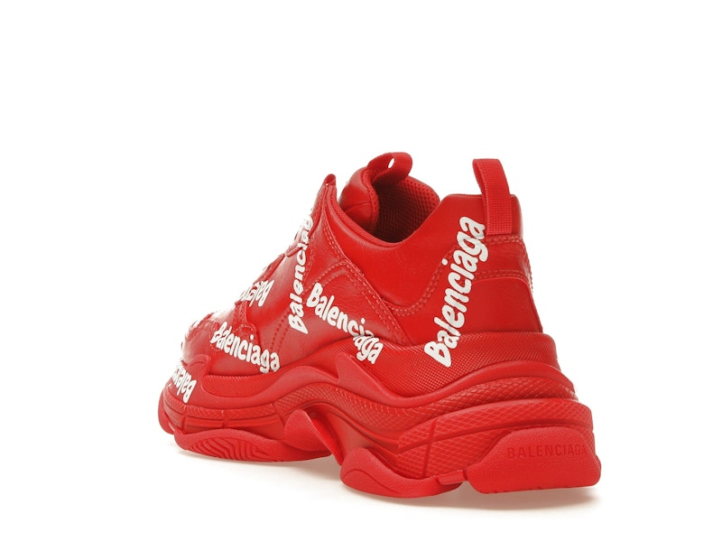 Balenciaga Triple S All Over Tomato Red White