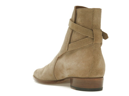 Saint Laurent Wyatt Jodhpur Boot Tobacco Suede