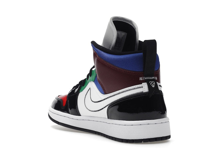 Jordan 1 Mid SE Black White Multi-Color (Women's)
