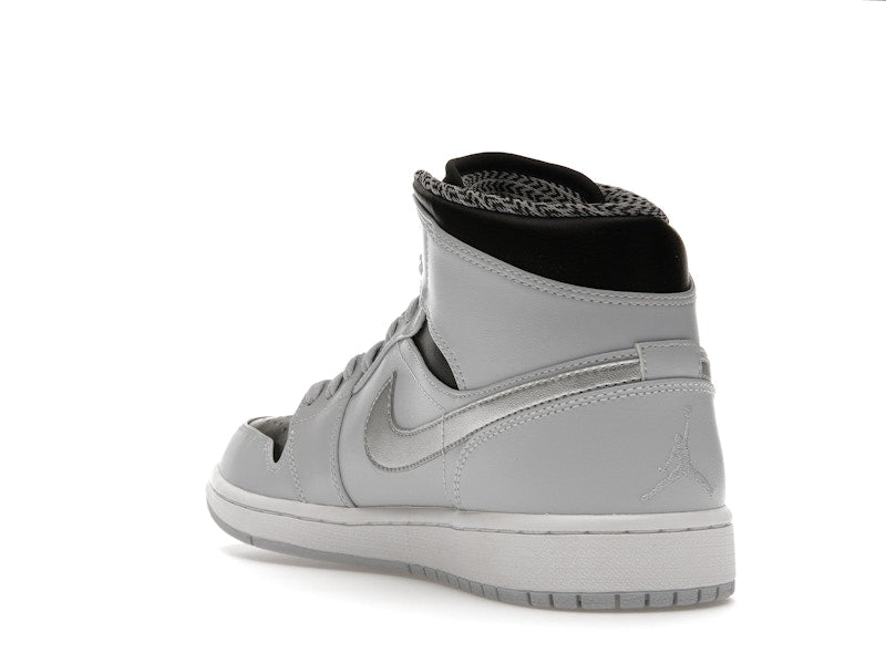 Jordan 1 Mid Pure Platinum Metallic Silver