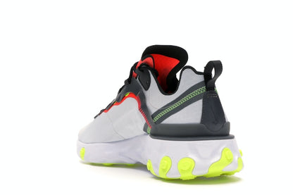 Nike React Element 55 Pure Platinum Bright Crimson Volt