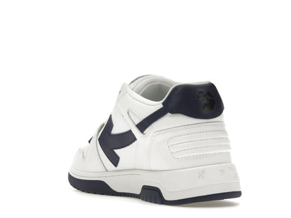 OFF-WHITE Out Of Office OOO Low Tops White Navy Blue