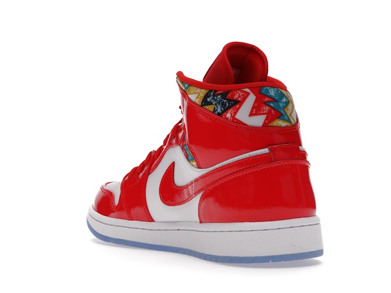 Jordan 1 Mid Barcelona Sweater Red Patent