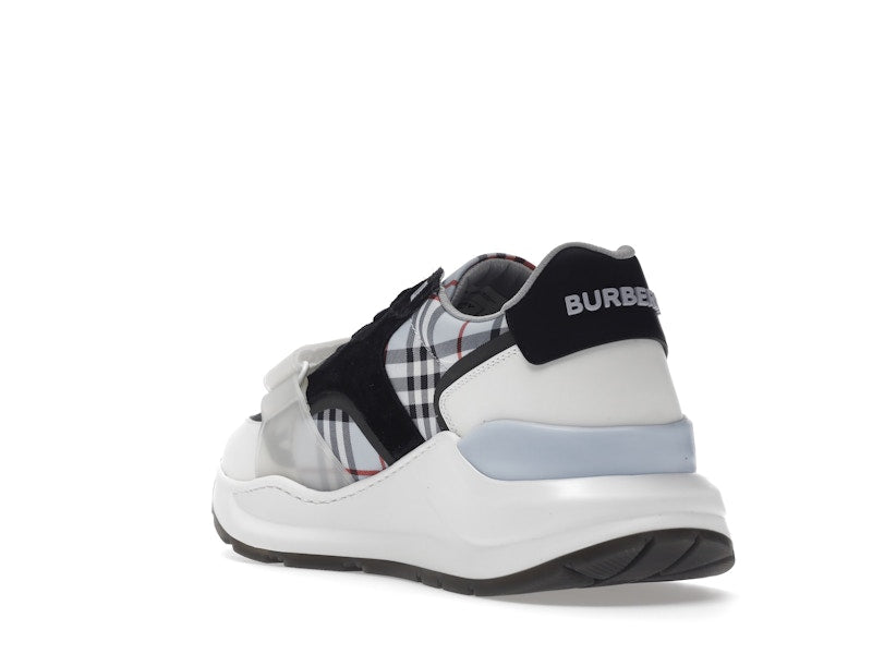 Burberry Ramsey Haymarket Check Print Light Blue White Black
