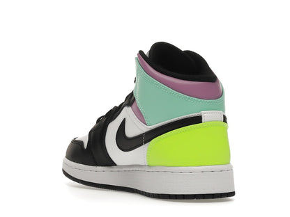 Jordan 1 Mid Pastel Black Toe (GS)