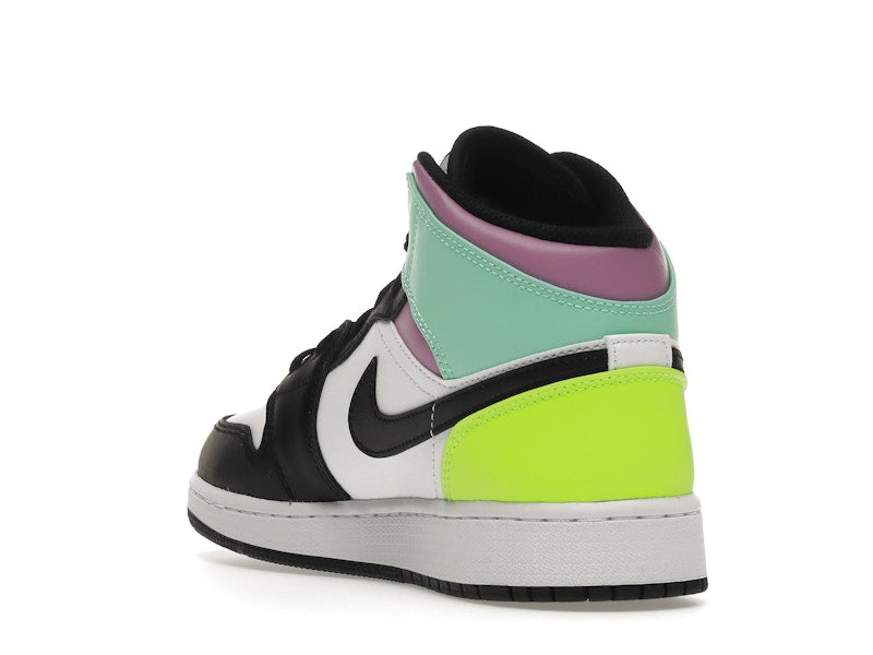 Jordan 1 Mid Pastel Black Toe (GS)