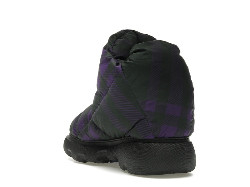Burberry Check Pillow Boot Black Purple (Women's)