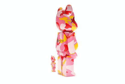 Bearbrick Andy Warhol Camo Ver. 100% & 400% Set Pink