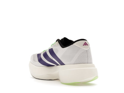 adidas Adizero Evo SL White Purple Lime Burst