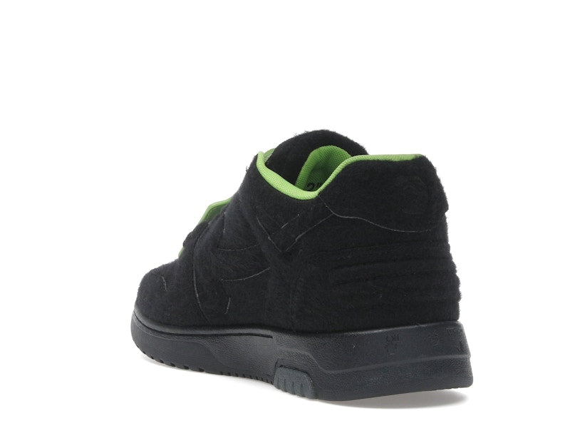 OFF-WHITE Out Of Office "OOO" Low Tops Black Green Wool