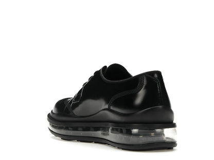 Prada Lace-Up Derby Black Brushed Leather