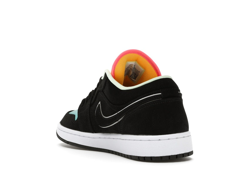 Jordan 1 Low Black Aurora Green Laser Orange