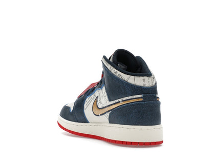 Jordan 1 Mid SE Take Flight Gold Swoosh (GS)