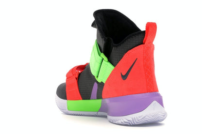 Nike LeBron Soldier 13 Thunder Grey Bright Crimson Electric Green