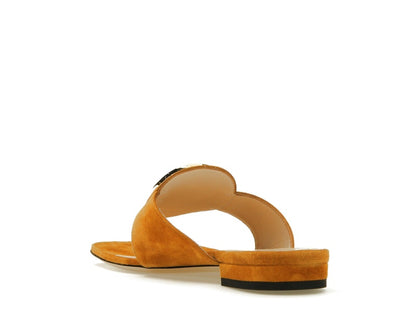 Gucci Blondie Thong Sandal Light Brown Suede