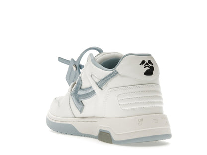 OFF-WHITE Out Of Office OOO Low Tops Embroidered Arrow White Light Blue
