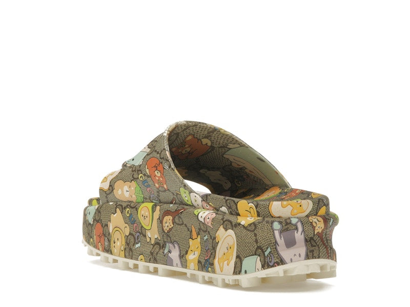 Gucci x Pikarar GG Animal Print Slide Beige Multi (Women's)