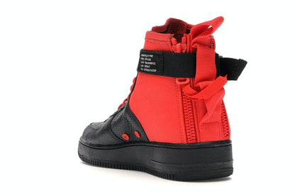 Nike SF Air Force 1 Mid Habanero Red Black