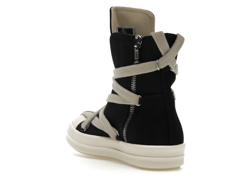 Rick Owens DRKSHDW Hexa High Black Pearl Milk Fat Lace