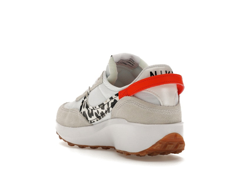 Nike Waffle Debut White Team Orange Leopard (Women's)