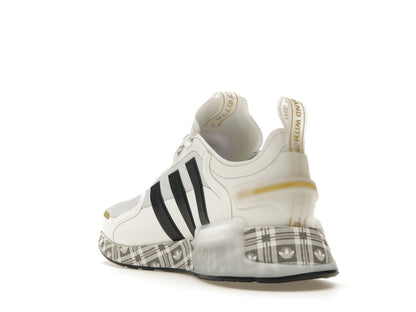adidas NMD R1 V3 White Black Gold Tartan Trefoil