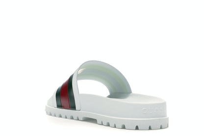 Gucci Web Slide Sandal White