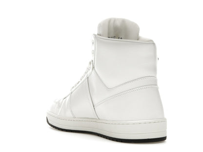 Prada Downtown High Top Sneakers Leather White White Black
