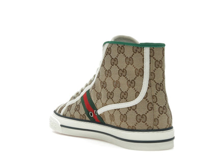 Gucci Tennis 1977 Canvas High Top Beige GG Print