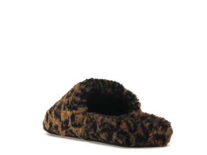 Balenciaga Furry Slide Leopard Brown Black