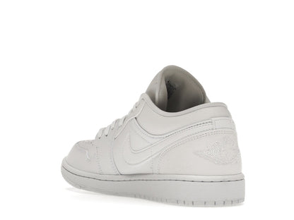 Jordan 1 Low Triple White Tumbled Leather