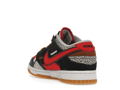 Nike Dunk Low Scrap Black Grey University Red