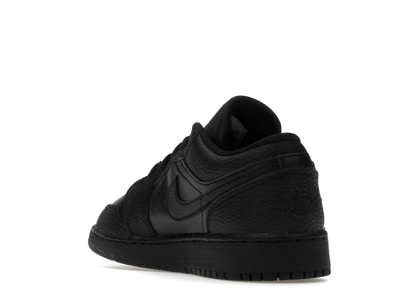 Jordan 1 Low Tumbled Leather Black (GS)