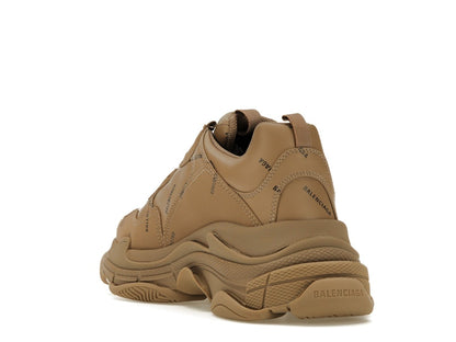 Balenciaga All Over Logo Triple S Beige