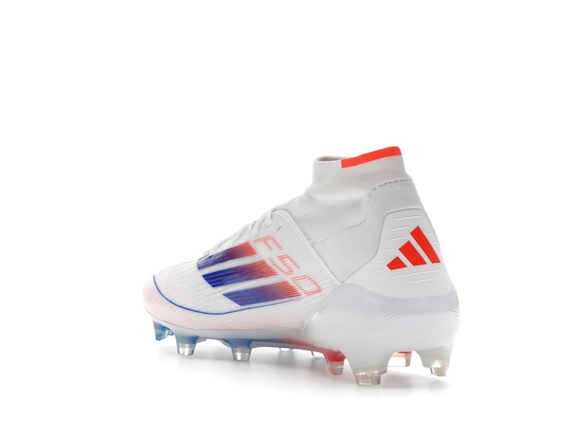 adidas F50 Elite Mid FG Cloud White Lucid Blue Solar Red (Women's)