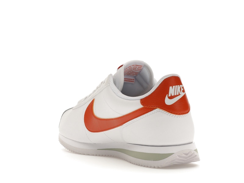 Nike Cortez White Campfire Orange